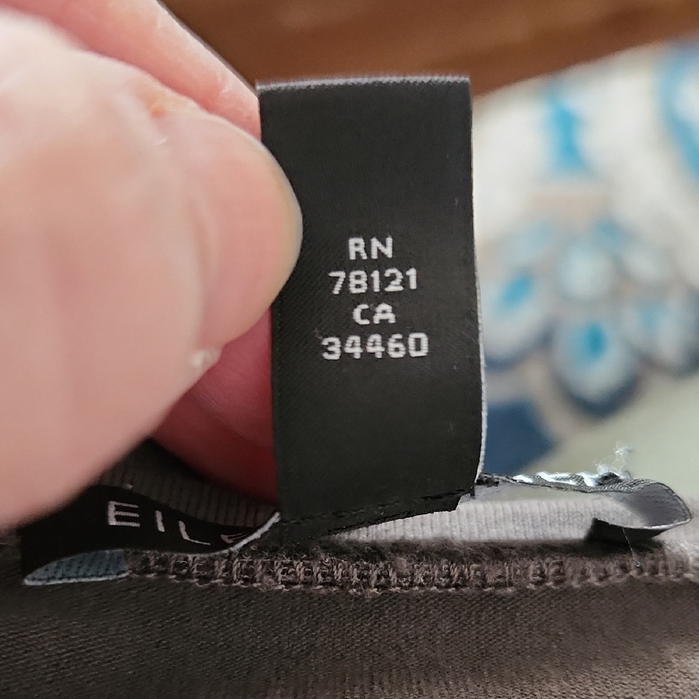 Eileen Fisher Long Sleeve V-Neck Dress in Clay Gray - Picture 7 of 8